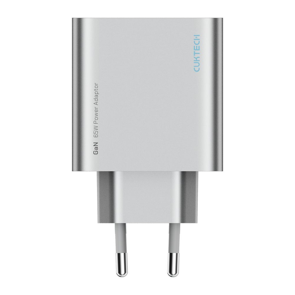 Adaptrid Cuktech Cuktech 65W GaN 2xUSB-C 1xUSB-A Wall Charger - Gray