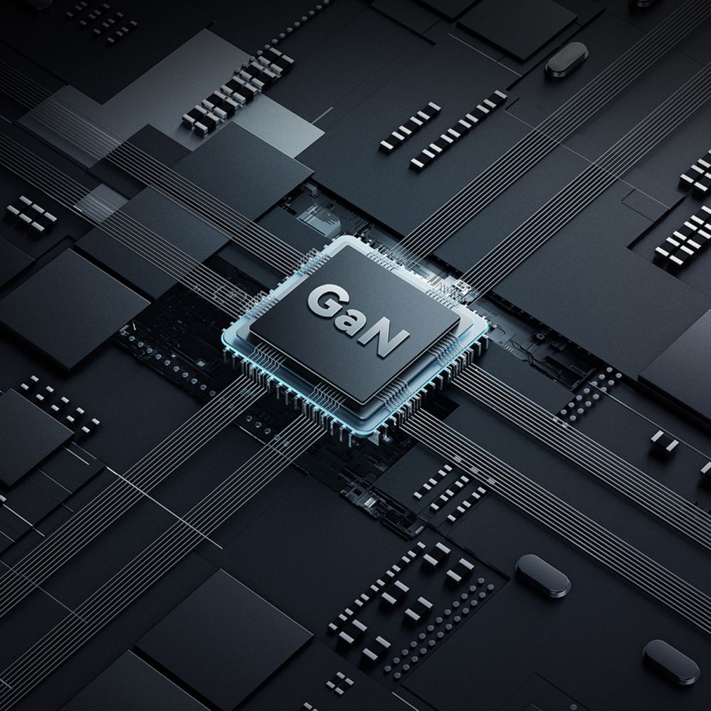 Adaptrid Cuktech Cuktech 65W GaN 2xUSB-C 1xUSB-A Wall Charger - Gray