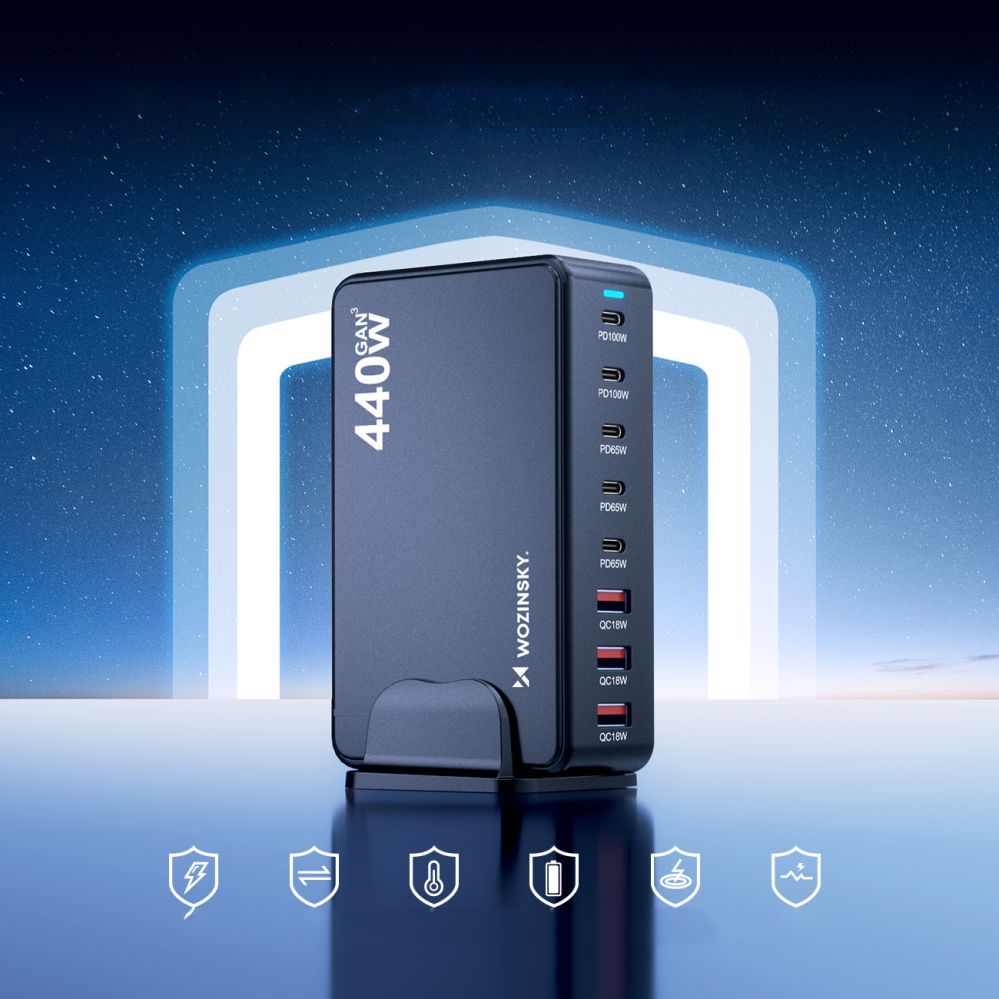 Other goods Wozinsky Wozinsky WSL-440 440W Gan QC3 Charging Station - Black