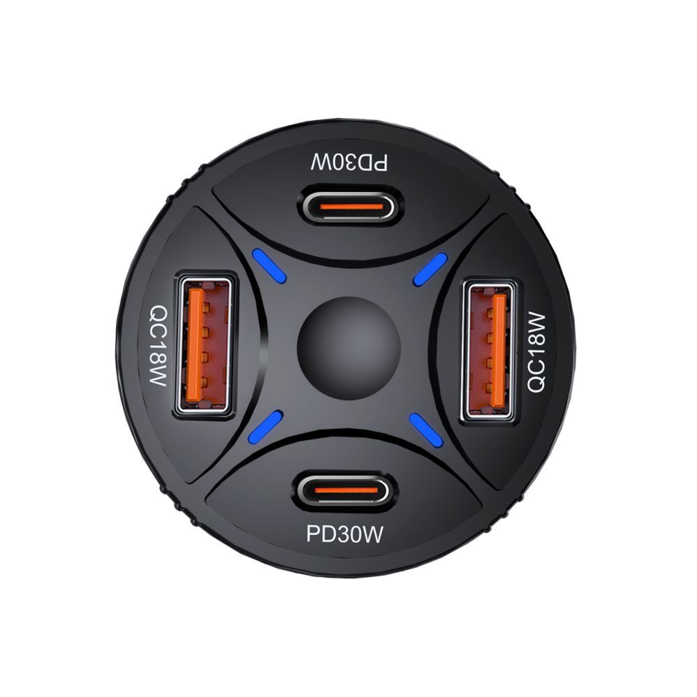 Другие товары Wozinsky Wozinsky WLS-04 60W Car Charger 2xUSB-C 2xUSB-A - Black