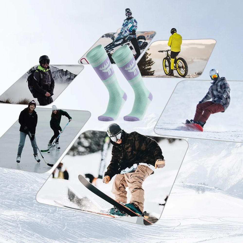 Other goods Rockbros Qunature 037202 ski socks size 43-48 (L/XL) - purple-green