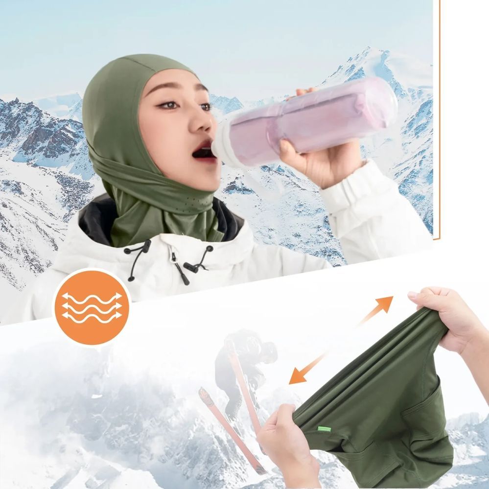 Other goods Rockbros Qunature 13230023015 ski balaclava bike motorcycle balaklava size L - green