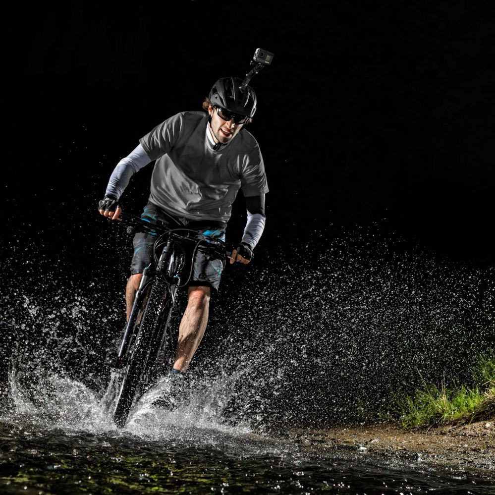 Other Hurtel GoPro set of helmet mounting accessories for GoPro, DJI, Insta360, SJCam, Eken sports cameras (GoPro Cycling Helmet Chin Holder)