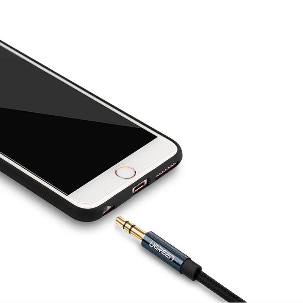 Кабель Ugreen Ugreen angled AUX cable 2 x mini jack 3.5 mm 1m blue (AV112)