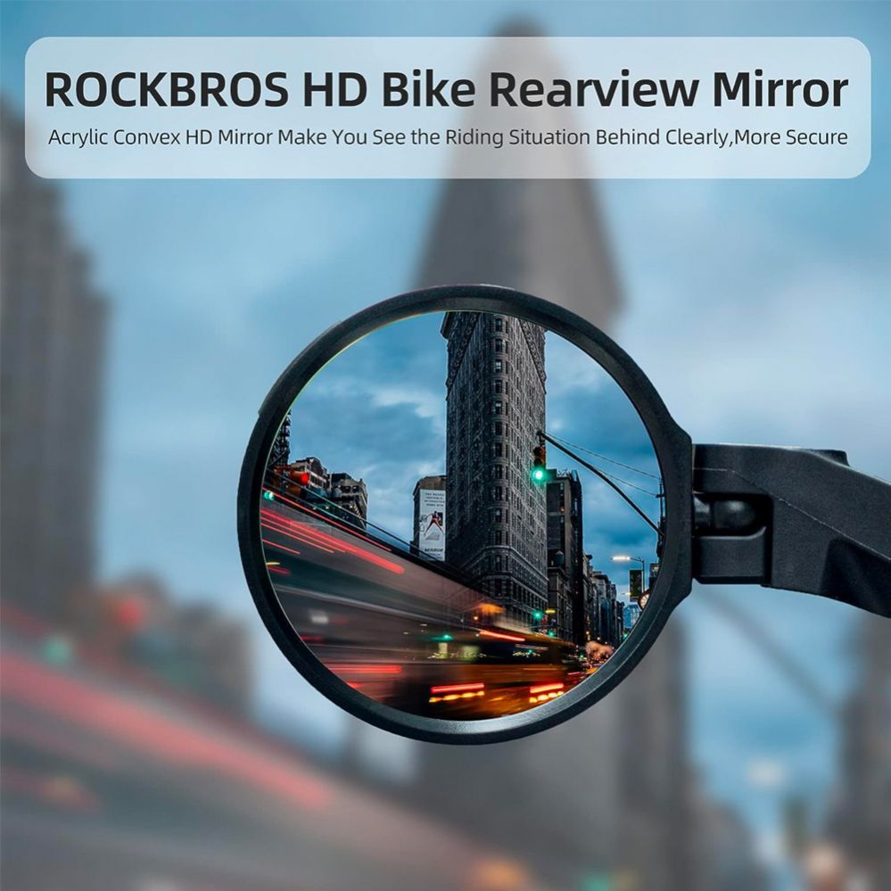 Bicycle accessory Rockbros Rockbros 26210001003 rear-view left bicycle mirror - black