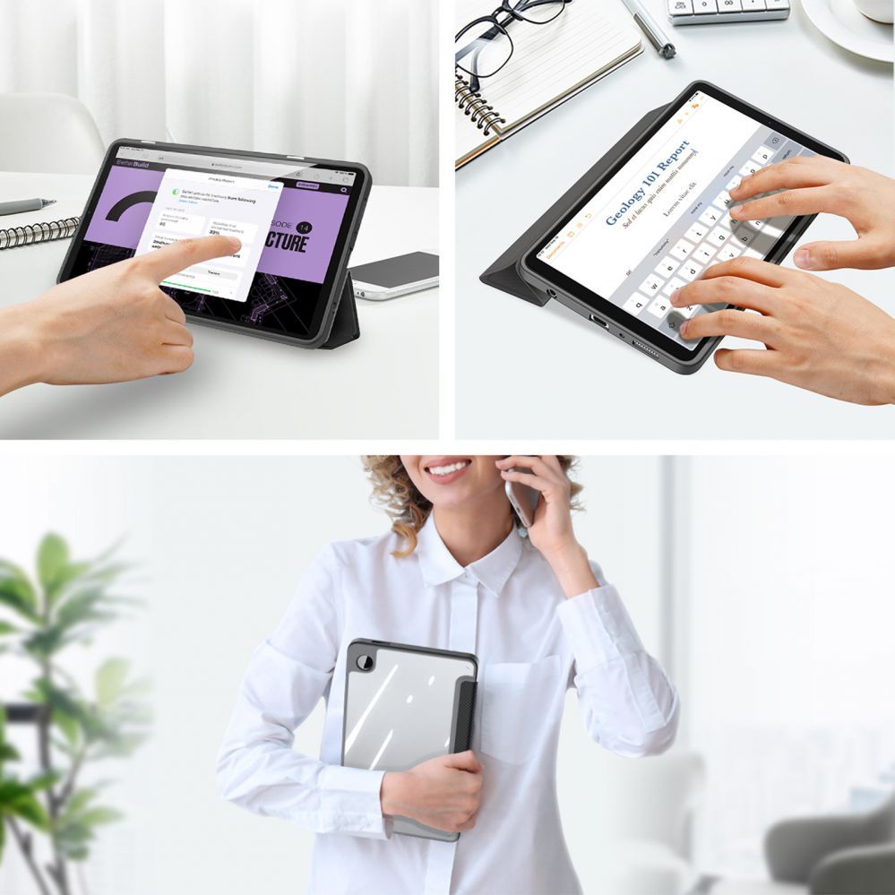 Back panel cover Dux Ducis - Dux Ducis Toby case with flip stand for Samsung Galaxy Tab A9 8.7'' - black