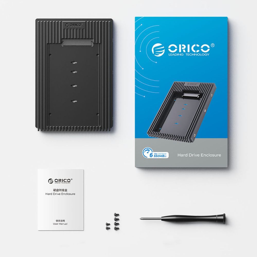 Other Computer Accessory Orico Orico D2SS-6G Drive Adapter 2.5" to 3.5" Converter - Black