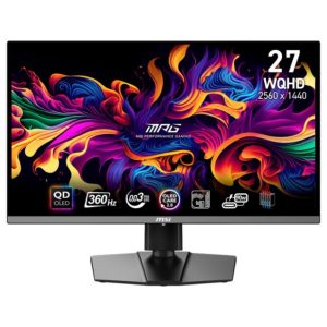 Monitors MSI  Monitor||MPG 271QRX QD-OLED|26.5"|Gaming|Panel QD-OLED|2560x1440|16:9|360Hz|Matte|0.03 ms|Swivel|Pivot|Height adjustable|Tilt|Colour Black|MPG271QRXQD-OLED 