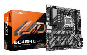 AMD procesoriaus pagrindinė plokštė Gigabyte  Mainboard||AMD B840|Socket AM5|micro ATX|RAM DDR5-SDRAM|2xSlots|2xNumber of M.2 (M) slots|B840MD2H1.2 
