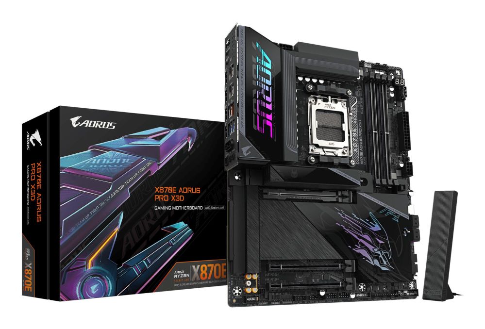 AMD protsessori emaplaat Gigabyte Mainboard||AMD X870E|Socket AM5|ATX|RAM DDR5-SDRAM|4xSlots|Wi-Fi Yes|Bluetooth Yes|4xNumber of M.2 (M) slots|X870EAPROX