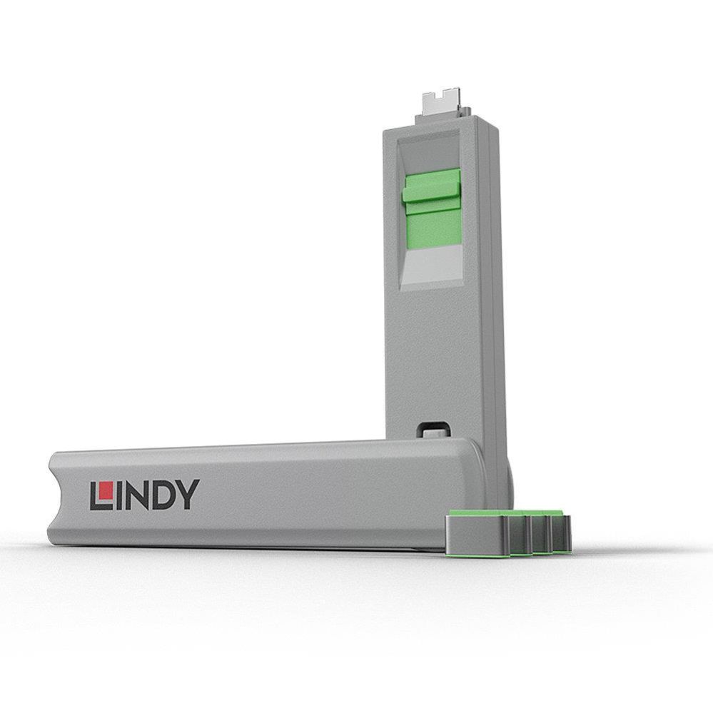 Modules and transceivers LINDY USB PORT TYPE-C BLOCKER 4PACK/GREEN 40426