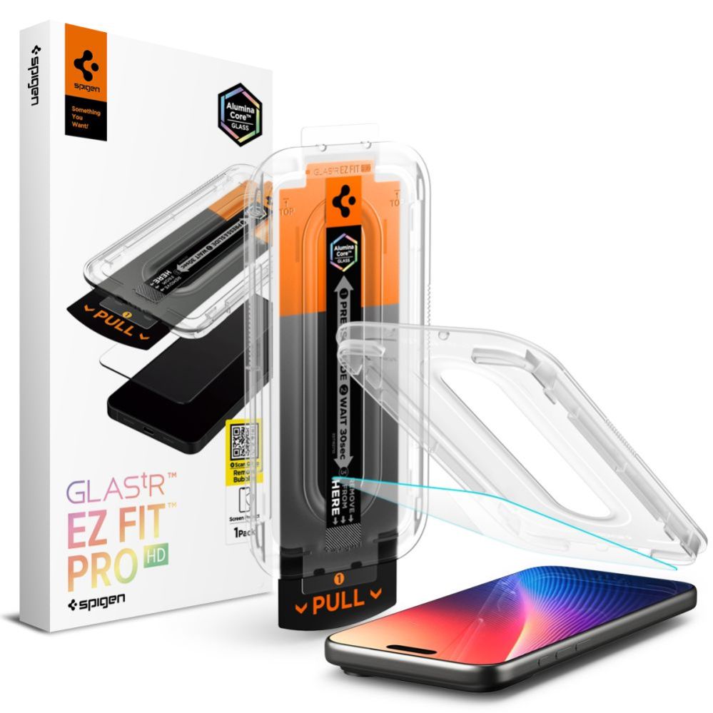 Citas preces Spigen Spigen Glas.TR EZ Fit Pro Tempered Glass for iPhone 16 Pro / 17 / 17 Pro - Transparent