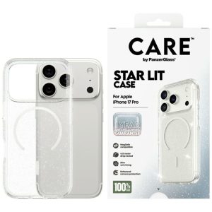 Kitos prekės Panzer Glass  CARE by PanzerGlass Flagship Urban Explorer Case w. White MagSafe for iPhone 17 Pro - Clear Glitter 