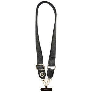 Citas preces Guess  Guess Universal CBDY 4G Tether Patch Strass Metal Logo Phone Lanyard - Black 