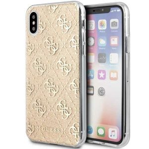 Muud kaubad Guess  Guess 4G Glitter iPhone X/Xs Case - Gold 