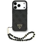 Kitos prekės Guess  Guess 4G Strap Triangle Logo MagSafe case for iPhone 17 Pro - black 