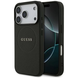 Kitos prekės Guess  Guess Grained Ring MagSafe case for iPhone 17 Pro - black 