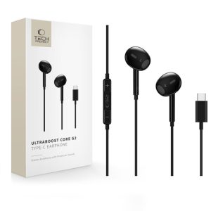 Kitos prekės Tech-Protect  Tech-Protect Ultraboost Core G2 USB-C Headphones - Black 