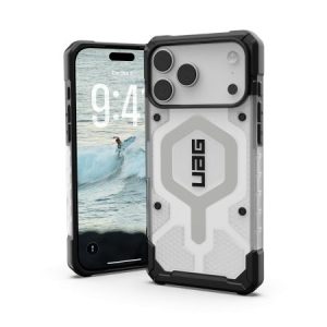 Kitos prekės UAG  UAG Pathfinder Clear MagSafe Case for iPhone 17 Pro Max - White and Gray 