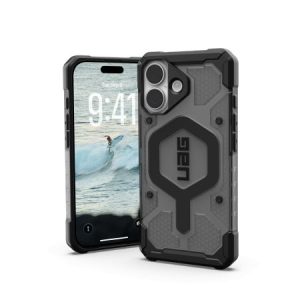 Citas preces UAG  UAG Pathfinder Clear MagSafe Case for iPhone 17 - Black and Gray 