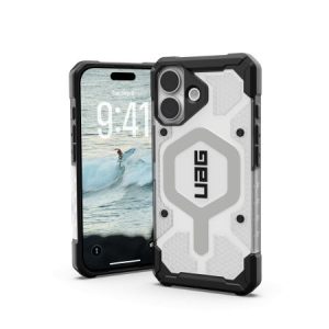 Citas preces UAG  UAG Pathfinder Clear MagSafe Case for iPhone 17 - White and Gray 