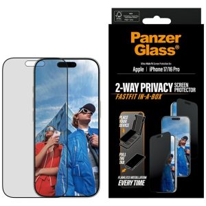 Kitos prekės Panzer Glass  PanzerGlass Ultra-Wide Fit EasyAligner Privacy Glass for iPhone 17 / 16 Pro 
