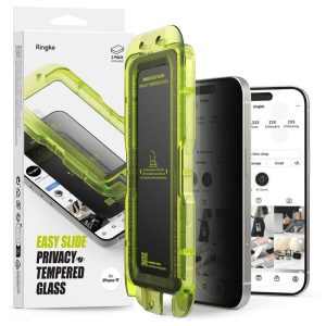 Kitos prekės Ringke  Ringke Easy Slide 2-pack Privacy Glass for iPhone 17 - Black 
