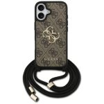 Другие товары Guess  Guess 4G Big Logo Cord Stap Crossbody Case for iPhone 17 - Brown 
