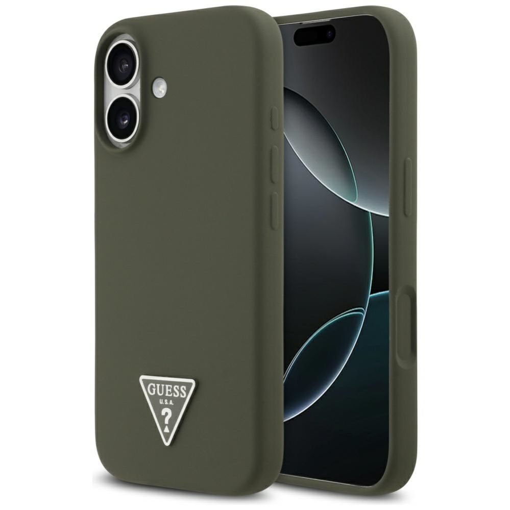 Kitos prekės Guess Guess Silicone Triangle Logo MagSafe Case for iPhone 17 - Green