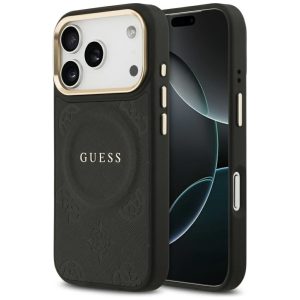 Kitos prekės Guess  Guess Peony Hot Stamp MagSafe Case for iPhone 17 Pro - Black 