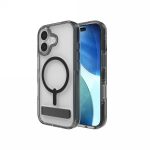 Kitos prekės Zagg  ZAGG Santa Cruz Snap KS MagSafe Case with Stand for iPhone 17 - Clear and Black 
