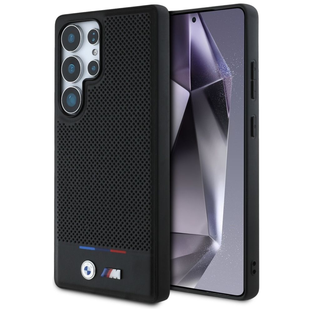 Other goods BMW BMW Leather Tricolor Stripe MagSafena Samsung Galaxy S25 Ultra Case - Black