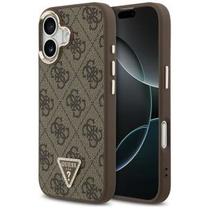Muud kaubad Guess  Guess 4G Triangle Logo MagSafe Case for iPhone 17 - Brown and Gold 