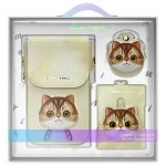 Muud kaubad Nimmy  Nimmy Big Eyed Pet 2.0 Cat 3-in-1 Set: Phone Bag + Wallet + Tracker Case - Beige 