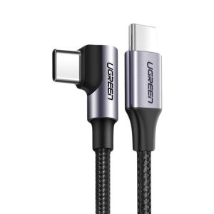 Kaabel Ugreen  Ugreen US255 50125 USB-C (straight) / USB-C (angled) PD QC cable 60W 3A 2m - gray 