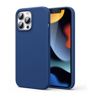 Nugarėlės dėklai Ugreen  Ugreen Protective Silicone Case rubber flexible silicone case cover for iPhone 13 Pro Max blue 