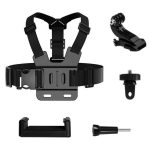 Kitas telefono priedas Hurtel  GoPro Chest Strap set of accessories 5in1 for GoPro, DJI, Insta360, SJCam, Eken sports cameras (GoPro 5 in 1 chest strap) 