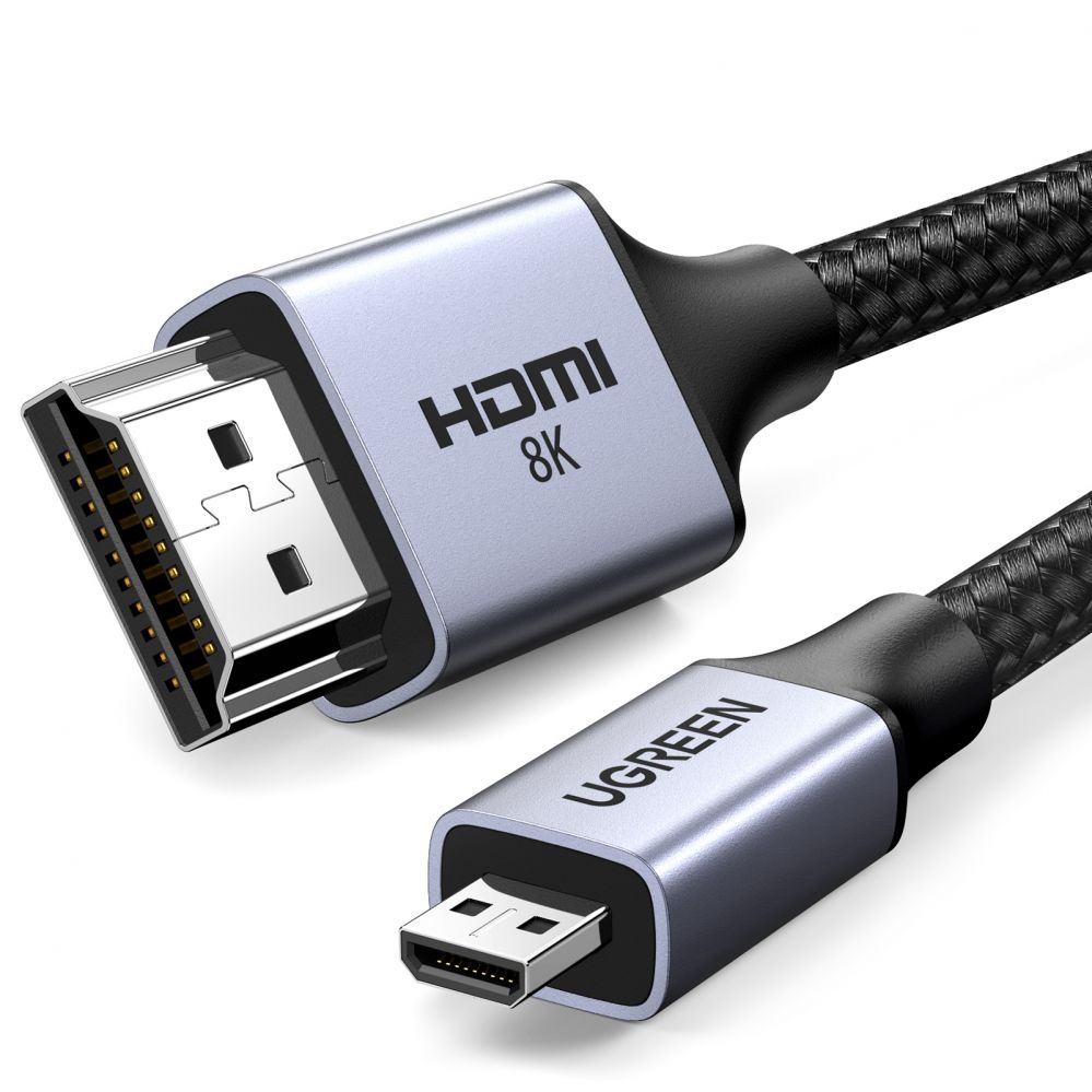 Kaabel Ugreen Ugreen HD164 15517 micro HDMI / HDMI 2.1 8K cable 2m - gray