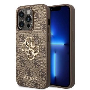 Nugarėlės dėklai Guess  Guess GUHCP15L4GMGBR iPhone 15 Pro 6.1" brown/brown hardcase 4G Big Metal Logo 