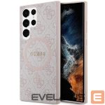 Back panel cover Guess  Guess 4G Collection Leather Metal Logo MagSafe Case for Samsung Galaxy S24 Ultra - Pink 