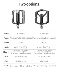 Kitas produktas Rockbros  Rockbros K203-BK bicycle pedal set - black 