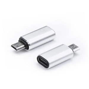 Üleminek OEM  Adapter Typ C (female) to Micro USB (male) silver 