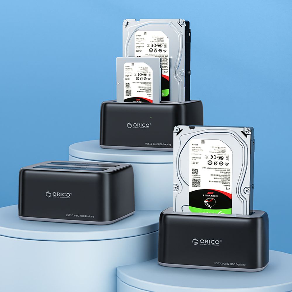 Other Computer Accessory Orico Orico 6829C3 Docking Station for 2 x 2.5"/3.5" SATA HDD/SSD - Black