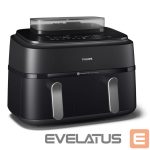 Lauagrillid Philips  | Dual Basket Airfryer | NA551/00 5000 Series | Power 2750 W | Capacity 9 L | RapidAir Plus and Air Steam | Black 