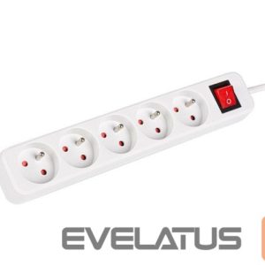 Servers Lanberg  Cable Power Strip, 5X French Outlets with Switch, Quality-Grade Copper, 3 m | PS1-05E-0300-W 