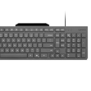 Kompiuterio klaviatūra Lenovo  Accessories 310 USB-A Wired Combo - US English |  Keyboard and Mouse | Wired with Phone holder | EN 