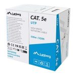 Кабель Lanberg  | LAN Cable CAT.5E UTP 100M Solid CU Grey Fluke Passed | LCU5-12CU-0100-S 