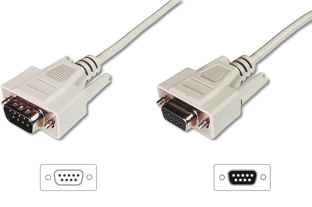 Cable Digitus Data transfer extension cable, D-Sub9/St - D-Sub9/Bu | AK-610203-030-E