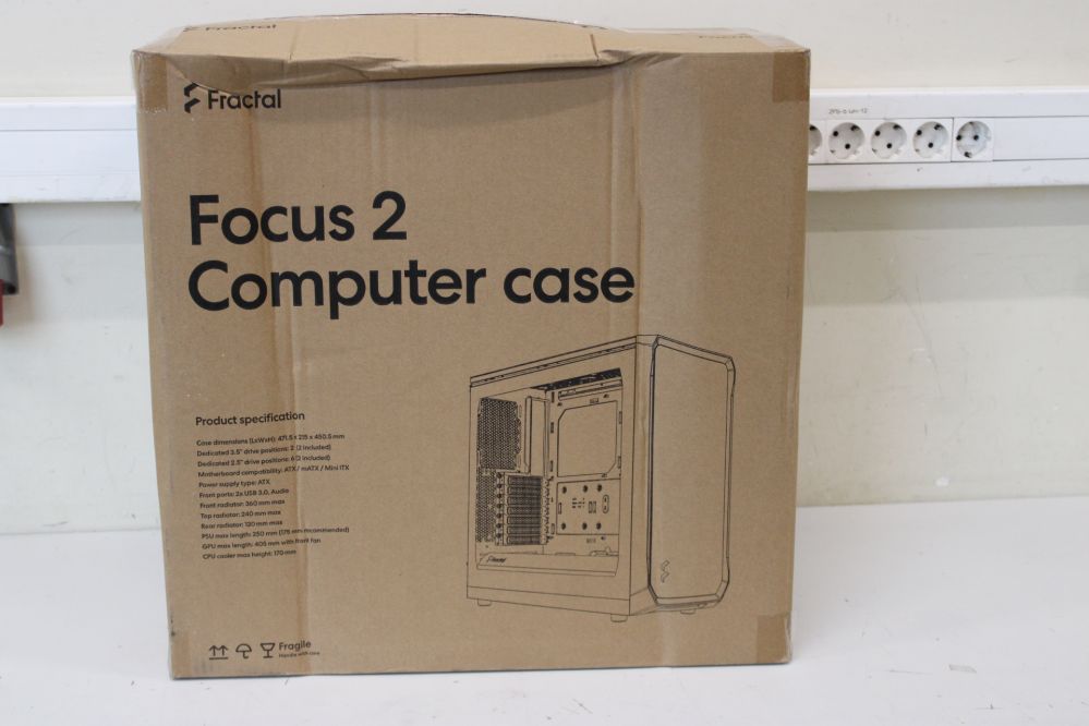 Arvuti korpus Fractal Design SALE OUT. | Focus 2 | Side window | RGB Black TG Clear Tint | Midi Tower | DAMAGED PACKAGING | Power supply included No | ATX