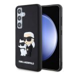 Aizmugurējais vāciņš Karl Lagerfeld - Karl Lagerfeld 3D Rubber Karl and Choupette Case for Samsung Galaxy S24 Black 